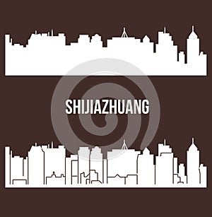 Shijiazhuang, China city silhouette