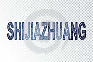 Shijiazhuang lettering, Shijiazhuang milky way letters, transparent background photo