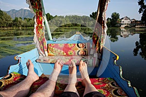 Shikara boat in Kashmir India