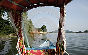 Shikara boat in Kashmir India photo