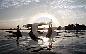 Shikara Boat Lake Mountain