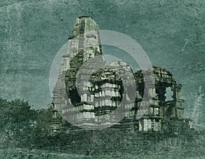 Shikhara crowning temple as mount Kailash for Shiva photo