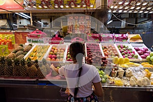 The Shilin Night Market in Taipei, Taiwan.