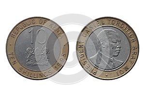 10 Shillings coin 1995. Coin of Kenya photo