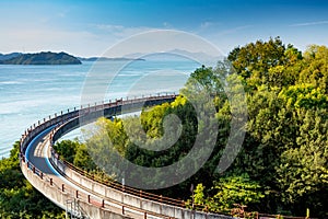 Shimanami kaido cycling route, Japan.