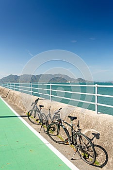 Shimanami kaido cycling route, Japan.