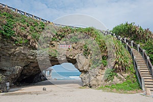 Shimen Cave. a famous tourist spot in Shimen District, New Taipei City, Taiwan