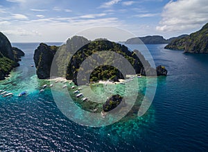 Shimizu Island in El Nido, Palawan, Philippines. Tour A route and Place.