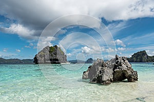 Shimizu Island in El Nido, Palawan. Tour A island with lunch stop.