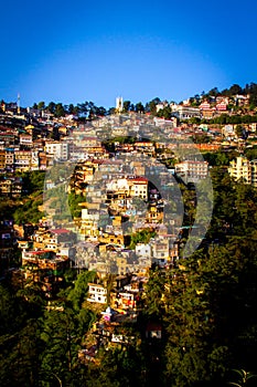 Shimla in the Himalayas on a sunny day