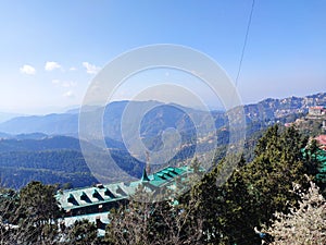 Shimla morning hills view Himachal