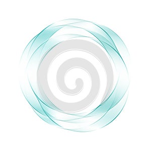 The shimmering blue circle. Modern decoration. eps 10