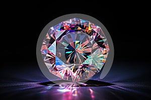 Shimmering Colorful diamond. Generate Ai