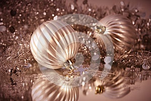 Shimmering frosted balls