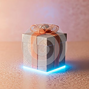 Shimmering Gift Box with Bow