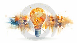 Shimmering Golden Lightbulb: Exploring Risky Financial Concepts