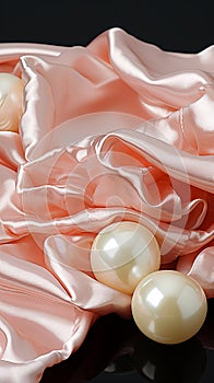 The shimmering, iridescent texture of motherofpearl, with hues of pink, blue, and green dancing photo