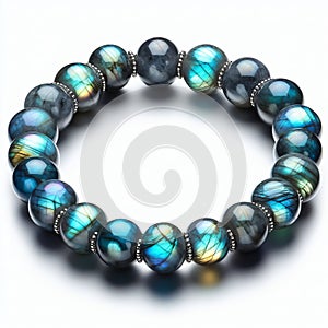 142 47. Shimmering labradorite bracelet with iridescent flashe photo