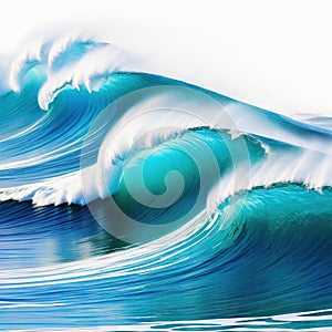 shimmering oceanic waves frozen in an abstract futuristic ure isolated on a transparent