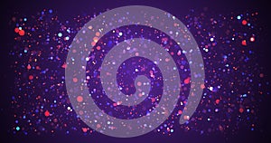 Shimmering particles, rectangular dust moving frame 4K.