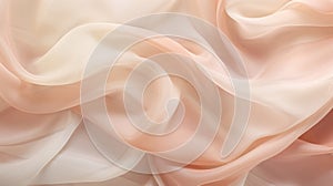 Soft Pink And White Fabric Backdrop With Fluid Forms photo
