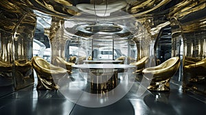 Shimmering Splendor: Award-Winning Futuristic Interior Desig photo