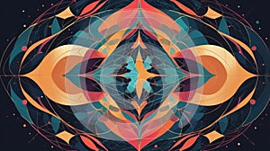 A shimmering web of intersecting lines and shapes, the abstract geometric pattern