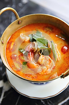 Shimp tom yum soup , Thai food photo