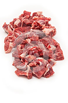 Shin of beef meat isolated on a white studio background,