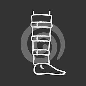 Shin brace chalk icon