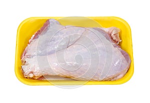 Shin turkey in plastic packaging