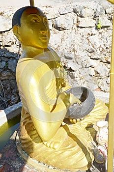 Shin Upagutta or Upakhut Buddha image statue Burma Style at Tai Ta Ya Monastery