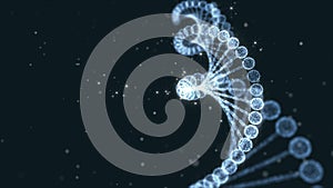 Shine DNA chain with particals