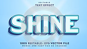 Shine Editable Text Effect Design, Effect Saved In Graphic Style