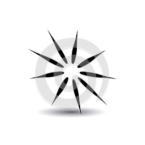 Shine star abstract logo vector