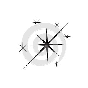 Shine Star particle icon vector in trendy flat style. Cleaning, fresh, hygiene and shine in house.