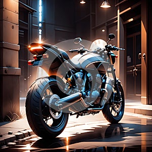 shiney motorbikes, AI-Generatet