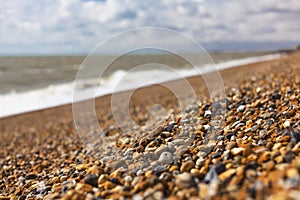 beautiful beach gravel in Hythe photo