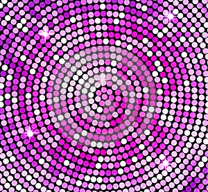 Shining abstract pink mosaic background. Shiny mosaic in disco ball style. Vector silver disco lights background