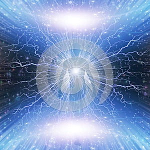 Shining aura in light