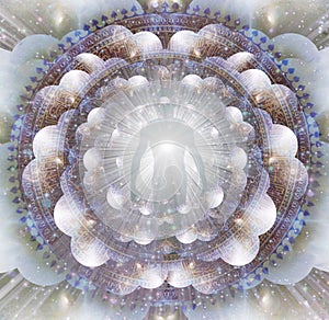 Shining aura and rays of light