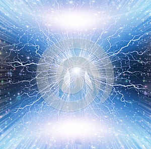 Shining aura and rays of light