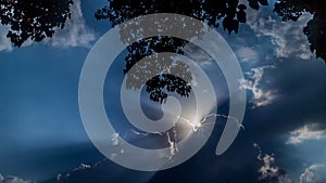 Shining behind the clouds