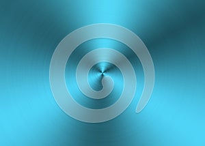 Shining Blue Radial Brushed Metal Surface for Abstract Background