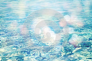 Shining blue water ripple background