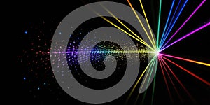 Shining bright star light effect in the dark for background