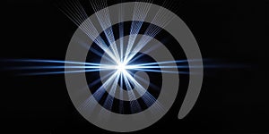 Shining bright star light effect in the dark for background