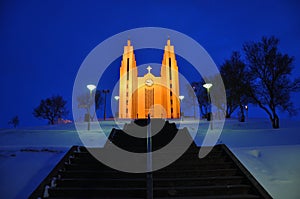 Shining church, Akureyri, Iceland