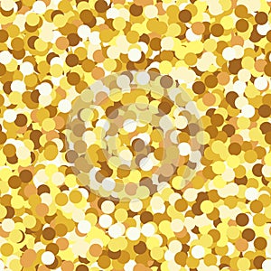 Shining gold glitter texture vector seamless pattern. Sparkle glitter seamless background.