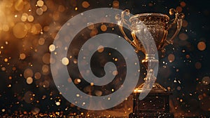 The Shining Golden Trophy.AI generated image